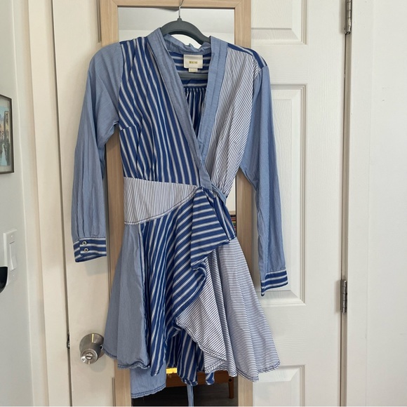 Anthropologie | Dresses | Maeve By Anthropologie Blue Striped Multipattern Wrap Dress | Poshmark Anthropologie | Dresses | Maeve By Anthropologie Blue Striped Multipattern Wrap Dress | Poshmark
